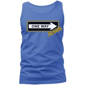 Camiseta sin mangas Jesus One Way Cristiano Religioso Dios Bíblico Iglesia Jesucristo - Imagen 1 de 11
