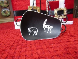 Otagiri Japanese OMC Horse Trinket Dish Tray Black 5" - Picture 1 of 5