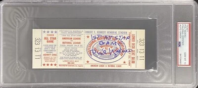 Phil Niekro Signed Full Ticket 1969 All Star Game Inscription PSA/DNA Auto 10 - Image 1 of 4