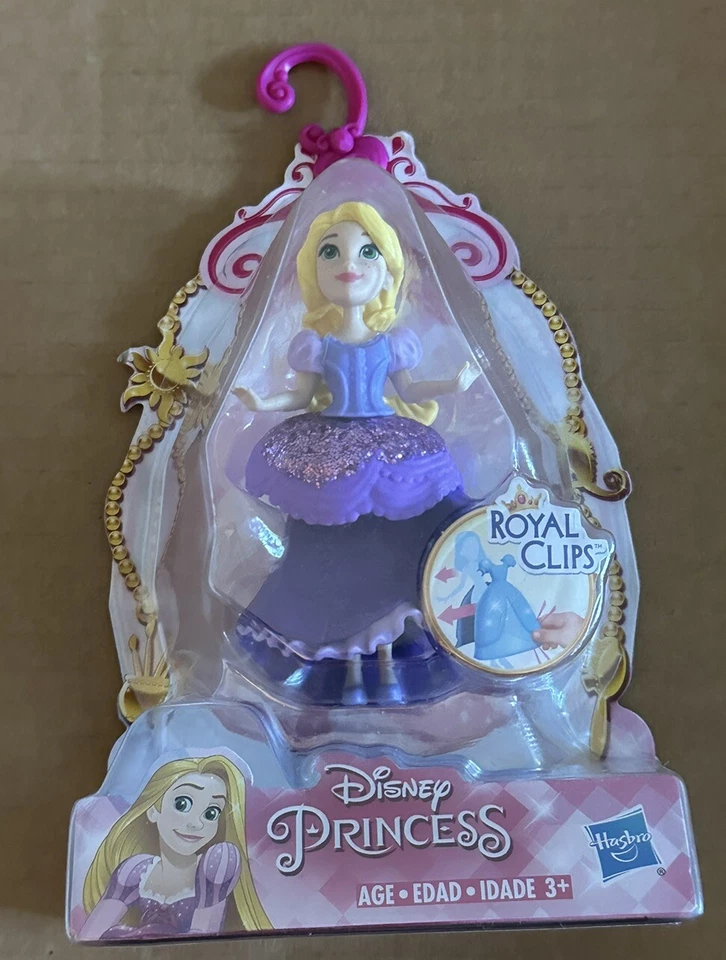 Nuevo Disney Princesa Rapunzel Clips Real Muñeca 3" y Clip En Vestido ENREDADO Hasbro Foto 1 de 2