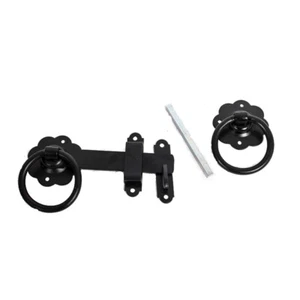 JUEGO PESTILLO MANGO ANILLO NEGRO 150mm - Imagen 1 de 1