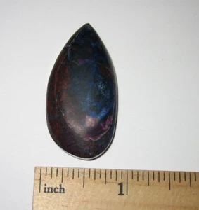 SELTEN POLIERT NATUR 44mm x 22mm SUGILIT & RICHTERIT CABOCHON ~ 16,6gramm *A1 - Bild 1 von 23