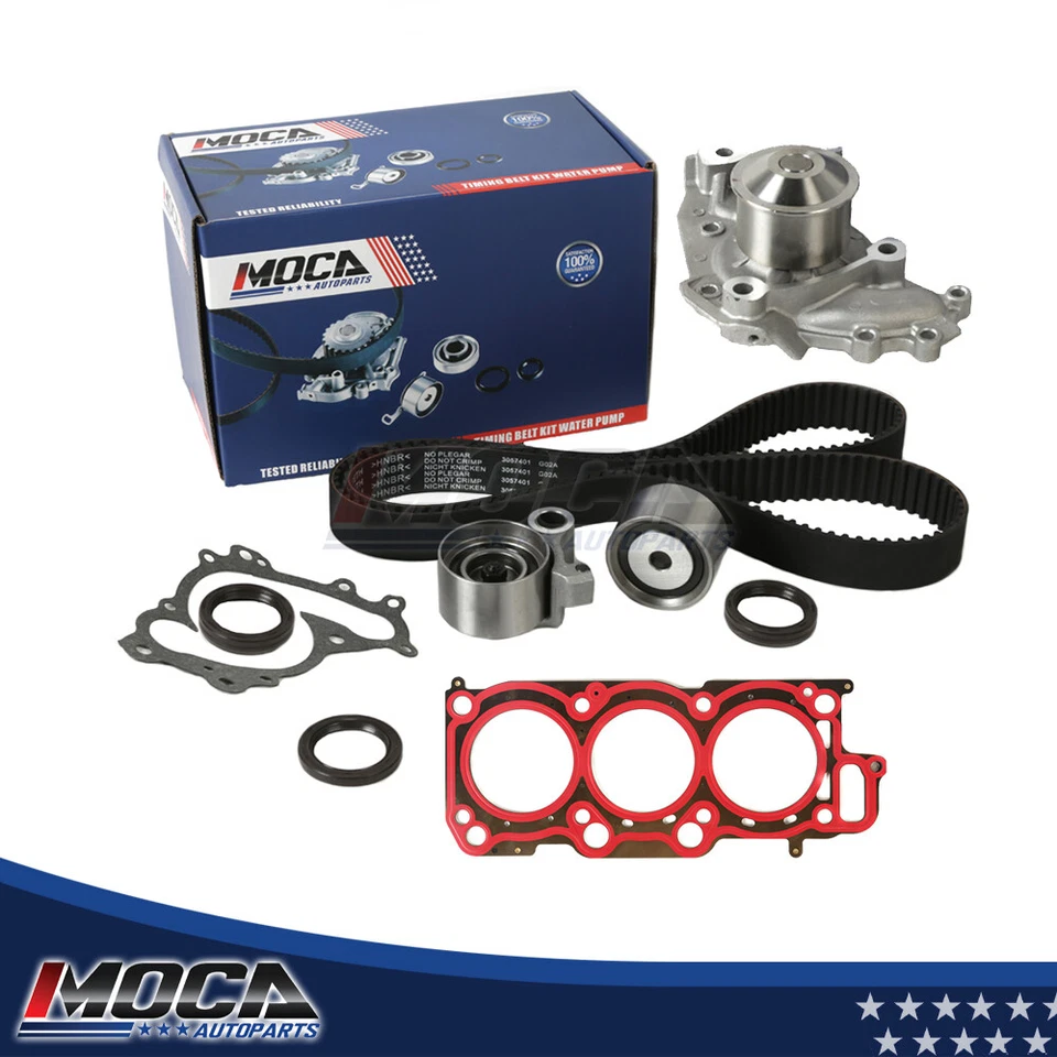 Kit de correa de distribución bomba de agua junta de cabeza derecha para 99-03 Lexus RX300 Toyota 1MZFE Foto 1 de 4