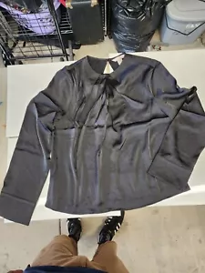 Plissee-Detail Bluse H&M schwarz Größe:M - Bild 1 von 5
