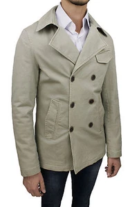 TRENCH GIUBBOTTO UOMO V. TRADE BEIGE DOPPIOPETTO MADE IN ITALY AUTUNNO INVERNO  - Imagen 1 de 5