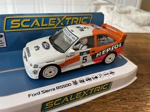 Scalextric "Repsol" Ford Escort Cosworth 4x4 DPR W/ Lights 1/32 Slot Car C4426 - Picture 1 of 2