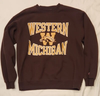 Champion Western Michigan Broncos Crewneck Brown Sweatshirt Adult Large - Image 1 of 4