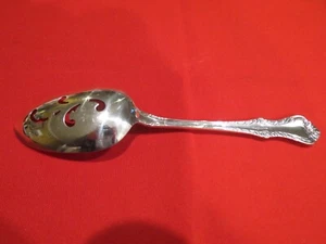 Sterling Silver Oneida Slotted  Melbourne Serving Spoon 8 1/8" NM - Picture 1 of 12