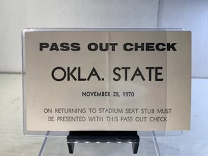 Biglietto pass gioco calcio rientro gioco Oklahoma State Cowboys vintage anni 70 - Foto 1 di 2