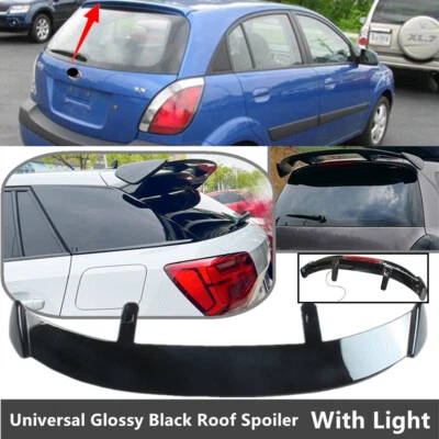 Universal Fit For Kia Rio5 2006-2011 Rear Window Roof Spoiler Wing W/ Light - Image 1 of 4