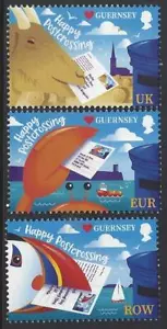 GUERNSEY 2021 POSTCROSSING SET OF THREE UNMOUNTED MINT, MNH - Picture 1 of 1