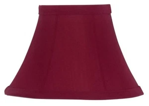 6 Inch Red Silk Bell Shade Chandelier Shade Clip on Shade - Picture 1 of 2