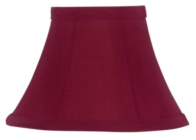 6 Inch Red Silk Bell Shade Chandelier Shade Clip on Shade - Image 1 of 2