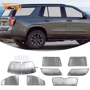 8PCS Full Set Sunshade Visor Heat Block UV Cover For Chevy Suburban20+ Tahoe 21+ - Bild 1 von 13