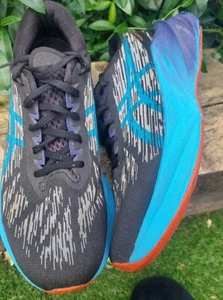 Men's ASICS Novablast 3 - Black/Blue/Grey - UK Men's Size 8 - Picture 1 of 5