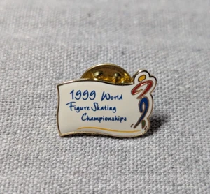 1999 World Figure Skating Championships Lapel Pin Button Ice Skate Olympics - Picture 1 of 5