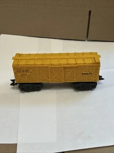 Marx O Scale 8 Wheel Plastic Deluxe ATSF Santa Fe Yellow Cattle Car #13975 - Bild 1 von 12