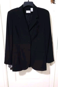 NEW Women Nordstrom Preview Collection Jacket Blazer Coat Petite 12P Large Black - Picture 1 of 13