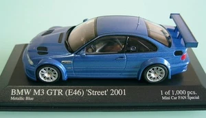 BMW M3 GTR STREET 2001 AZUL E46 1:43 MINICHAMPS MINI COCHE ESPECIAL VENTILADOR - Imagen 1 de 2
