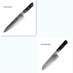 Cuchillo japonés de acero Damasco cuchillo de cocina cuchillo de frutas - Imagen 1 de 12