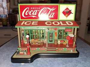Danbury Mint Coca Cola Country Store Clock .Everything Works! Needs Power Cord. - Picture 1 of 10