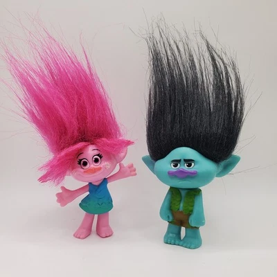 2 Dreamworks Trolls 2015 Hasbro 2 Inch Figure Poppy  And Branch  - Image 1 of 4