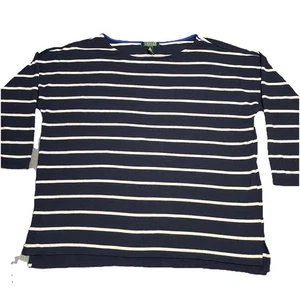Lauren Ralph Lauren Hemd Damen 2x gestreift langarm schwarz weiß weiche Baumwolle - Bild 1 von 9