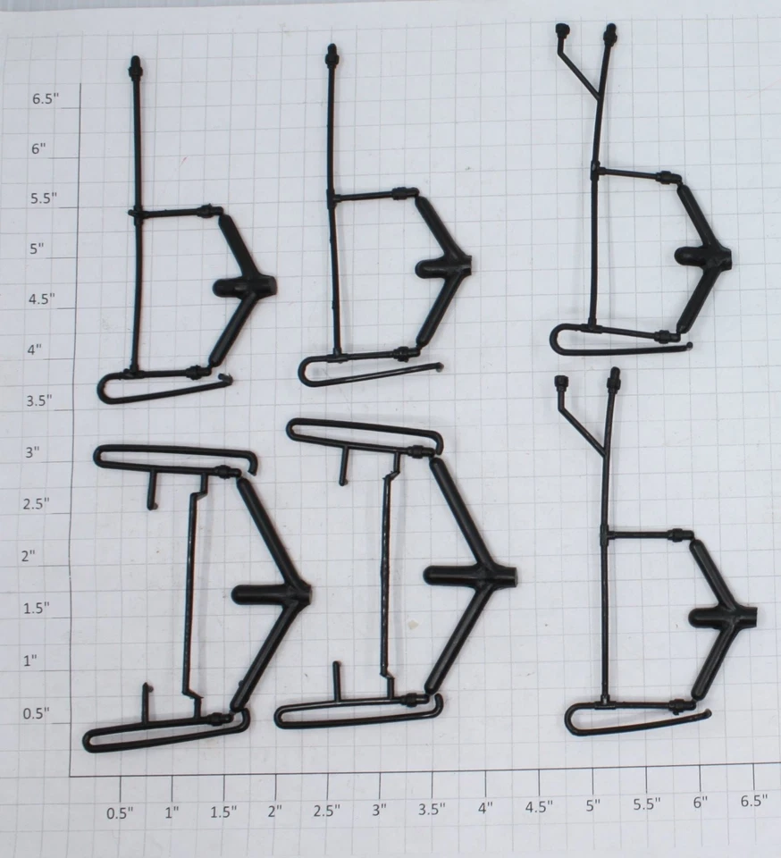 Lionel 18905-26 44 Tonner Black Hand Rail Set (Set of 6) (10) - Image 1 of 1