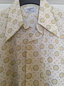 Jonathan Hill Vintage 70s American Lemon Shirt 16 1/2 Collar 46 Chest - Picture 1 of 3