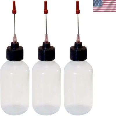 Botellas exprimidoras de grado médico de 2 oz con aplicadores de agujas de acero inoxidable - Paquete de 4 Foto 1 de 4