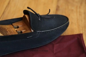 John Lobb Lynther Navy Blue Suede Loafers Driving Shoes Mens UK 6 US 7 RRP: £595 - Picture 1 of 10