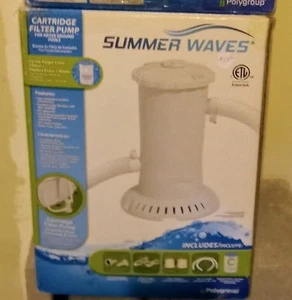 Summer Waves Cartridge Filter Pump For Above Ground Pools, 1000 GPH - Like Intex - Picture 1 of 5