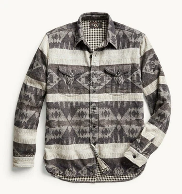 RRL Ralph Lauren 1930s Inspired Southwestern Thick Cotton Jacquard Workshirt-XXL - Image 1 of 3