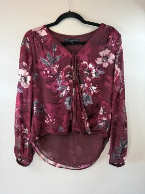 Blusa WHBM Marion Floral Transparente Burnout Talla 2 Foto 1 de 4