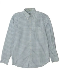 L.L.BEAN Mens Wrinkle Free Slim Fit Shirt Size 15 1/2 Medium Blue Check EF05 - Picture 1 of 3