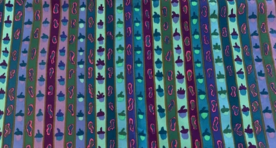 Kaffe Fassett RIBBON STRIPE BLUE PWGP137   fat quarter - Image 1 of 4