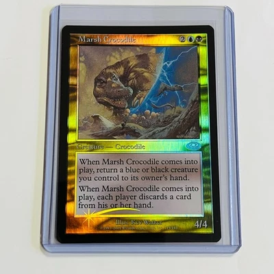 2001 Magic: The Gathering PLANESHIFT Marsh Crocodile FOIL 115/143 NM - Image 1 of 2