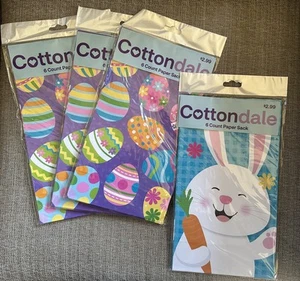 Easter Paper Treat Bags 6ct (24 bags total) - Easter egg & Easter Bunny Designs - Picture 1 of 1