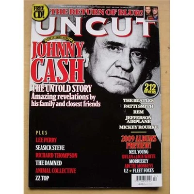 JOHNNY CASH UNCUT #141 MAGAZINE  FEBRUARY 2009 JOHNNY CASH COVER WITH FEATURE IN - Image 1 of 2
