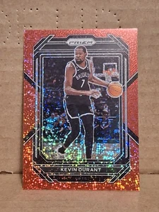 2022 KEVIN DURANT PANINI PRIZM RED DISCO CARD #10 BROOKLYN NETS SONICS ROCKETS - Picture 1 of 2
