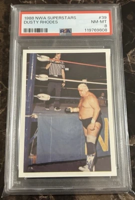 1988 Wonderama NWA #39 Dusty Rhodes PSA 8 WCW Wrestling Trading Card - Image 1 of 2