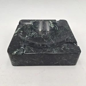 Vintage MCM großer 6" Aschenbecher grün Zigarre Zigarette Vermarco Vermont Marble Co - Bild 1 von 21