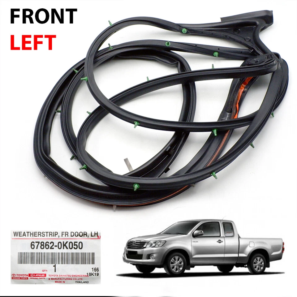 Lh Weatherstrip Door Rubber Fits Toyota Hilux Vigo Champ Cab 2012 2015 - Image 1 of 4