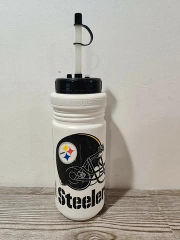 Vintage Pittsburgh Steelers Insulated Water Bottle Made in USA Cover