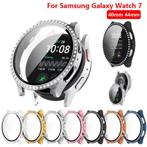 For Samsung Galaxy Watch 7 40/44mm Diamond Bling Case Cover w/ Screen Protector - Picture 1 of 10