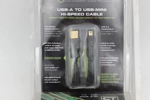 LightSnake Light Up Braided USB-A to USB-Mini High Speed Cable - Picture 1 of 5