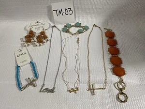 Schmuck Konvolut - Armbänder, Halsketten, Ohrringe  - Bild 1 von 7