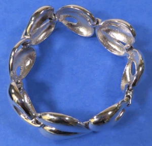 TRIFARI Kunio Matsumoto Silver Tone Link 7" Bracelet Signed - Picture 1 of 9
