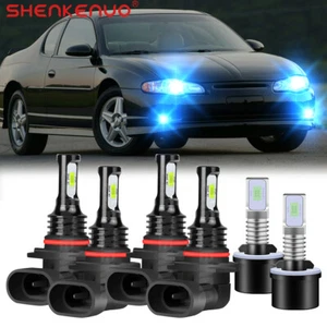 For Chevy Monte Carlo 2000-2005 - 6X LED Headlight High Low Beam + Fog Bulbs - Picture 1 of 12