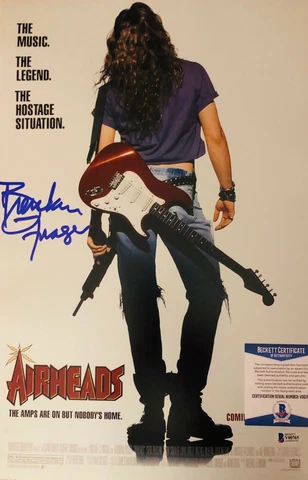 BRENDAN FRASER SIGNED AUTOGRAPH "AIRHEADS" 12X18 PHOTO -  SANDLER BECKETT BAS Cover